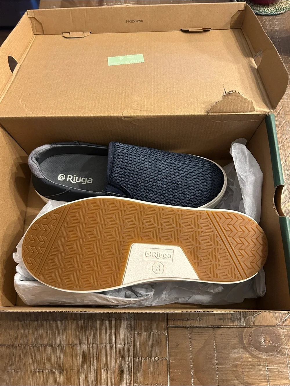 Men’s Slip-On Mesh Loafers in Navy